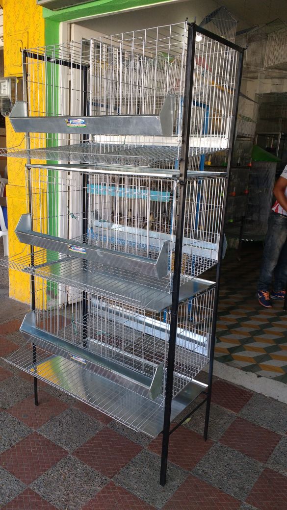 JAULAS PARA GALLINA MODULO VERTICAL PARA 18 AVES