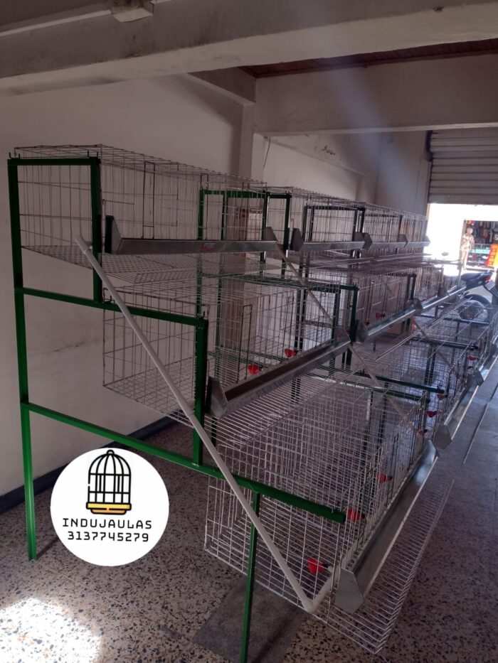 JAULAS PARA GALLINA MEDIO MODULO PIRAMIDAL PARA 27 AVES