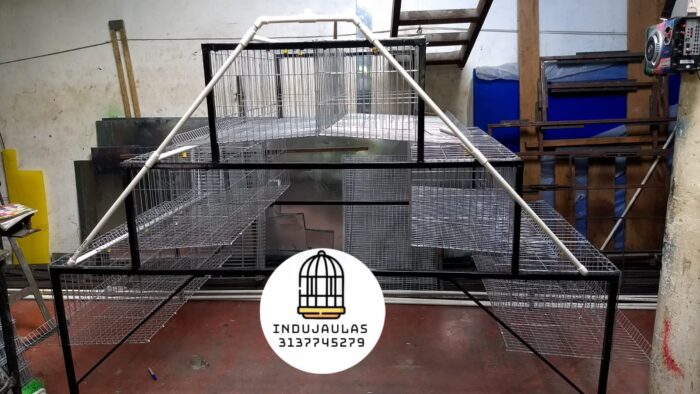 jaulas piramidal 54 gallinas 3 JAULAS PARA GALLINA MODULO PIRAMIDAL PARA 54 AVES