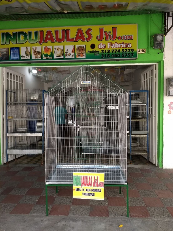 JAULA PARA LORO CON SOPORTE METALICO