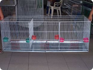 JAULA DE 3 PUESTOS PARA PAJAROS