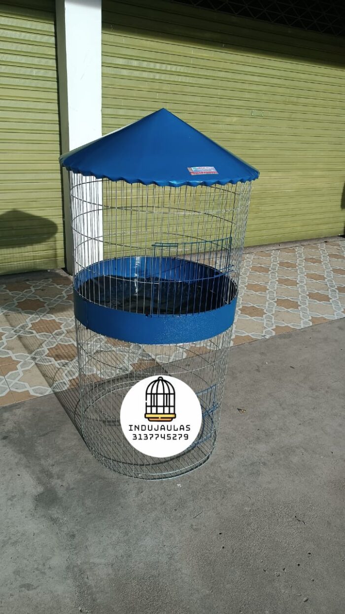 JAULA PARA GALLO FINO REDONDA DE 2 y 3 PUESTOS
